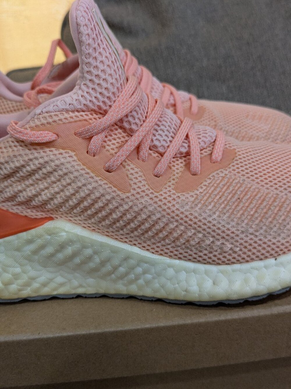 Adidas Women's Color Orange Boost Running Shoes Size 7 Fair Condition